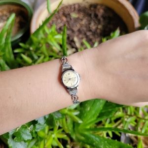 Vintage Timex Dainty Silver Watch